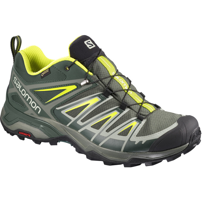 Salomon Singapore Mens Hiking Shoes - X ULTRA 3 GTX® Olive/Black | 78253-KLDX